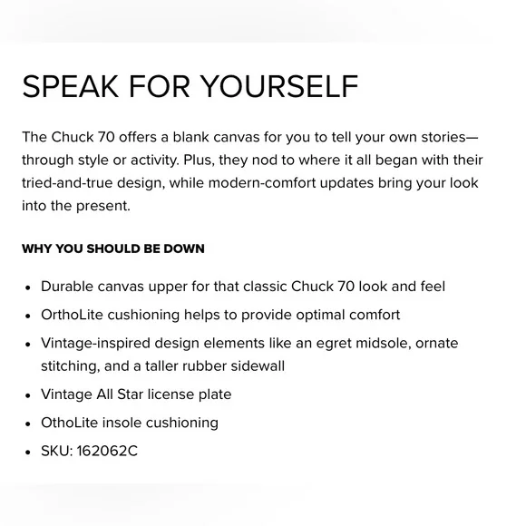 Converse Chuck Taylor- Chuck 70 Canvas-
Parchment/Garnet/Egret NIB- Size 6 - Picture 10 of 11